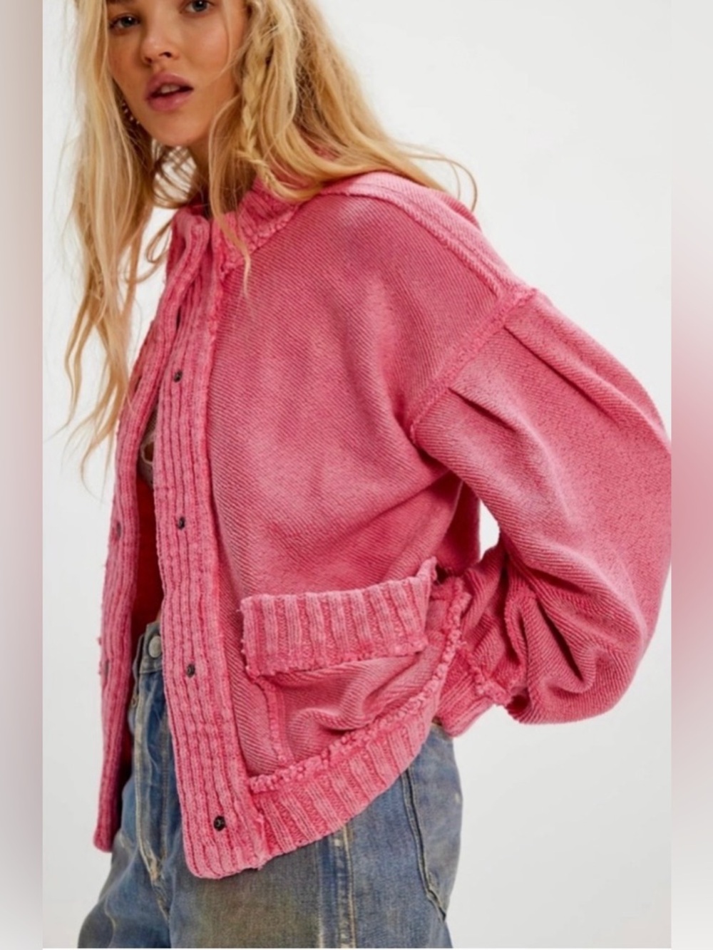NWT FREE PEOPLE WE THE FREE CUTE IN THIS CARDI 🩷 - Picture 3 of 3